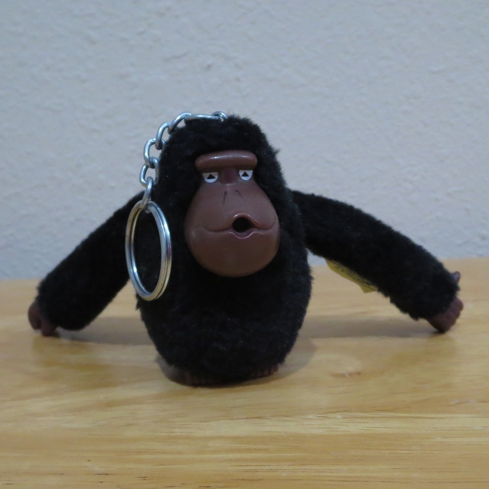 Kipling Sven Monkey Keychain bag charm black ape